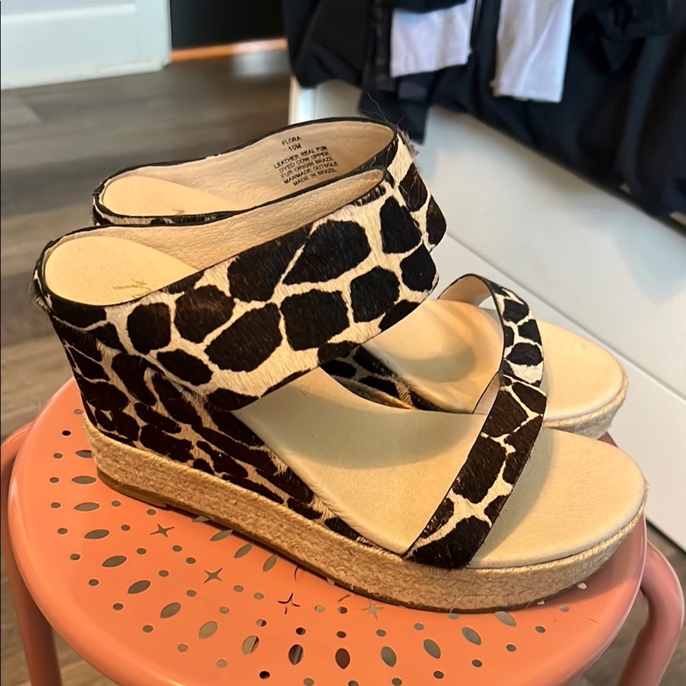 Matisse Dark Brown and cream Wedge Shoes